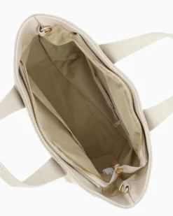 NARDINI - Borsa due manici ghiaccio scamosciata in VERA PELLE con tasca posteriore, tracolla removibile - MADE IN ITALY