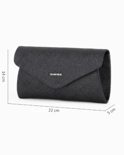 NARDINI - Borsa pochette nera luminosa per cerimonia