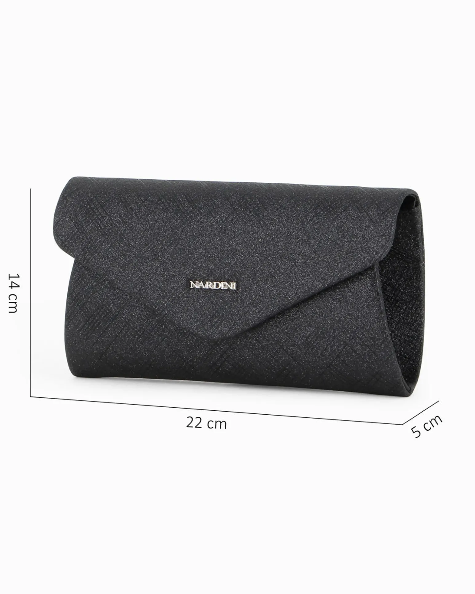 NARDINI - Borsa pochette nera luminosa per cerimonia