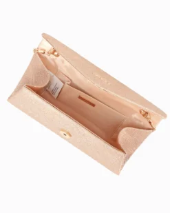 NARDINI - Borsa pochette oro rosa luminosa per cerimonia