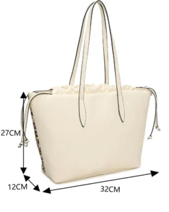 NARDINI - Borsa shopping maculata con coulisse, tracolla removibile