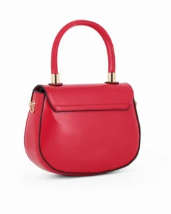 NARDINI - Minibag rossa un manico con patta e tracolla removibile