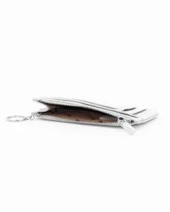 NARDINI - Portacarte bianco con tasca portaspicci e anello portachiavi