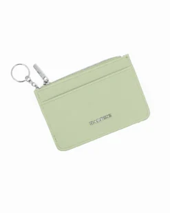 NARDINI - Portacarte menta con tasca portaspicci e anello portachiavi