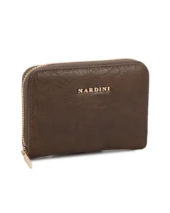 NARDINI - Portacarte testa moro con chiusura a zip
