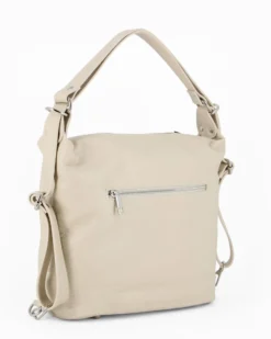NARDINI - Zaino - borsa beige con tasche, VERA PELLE