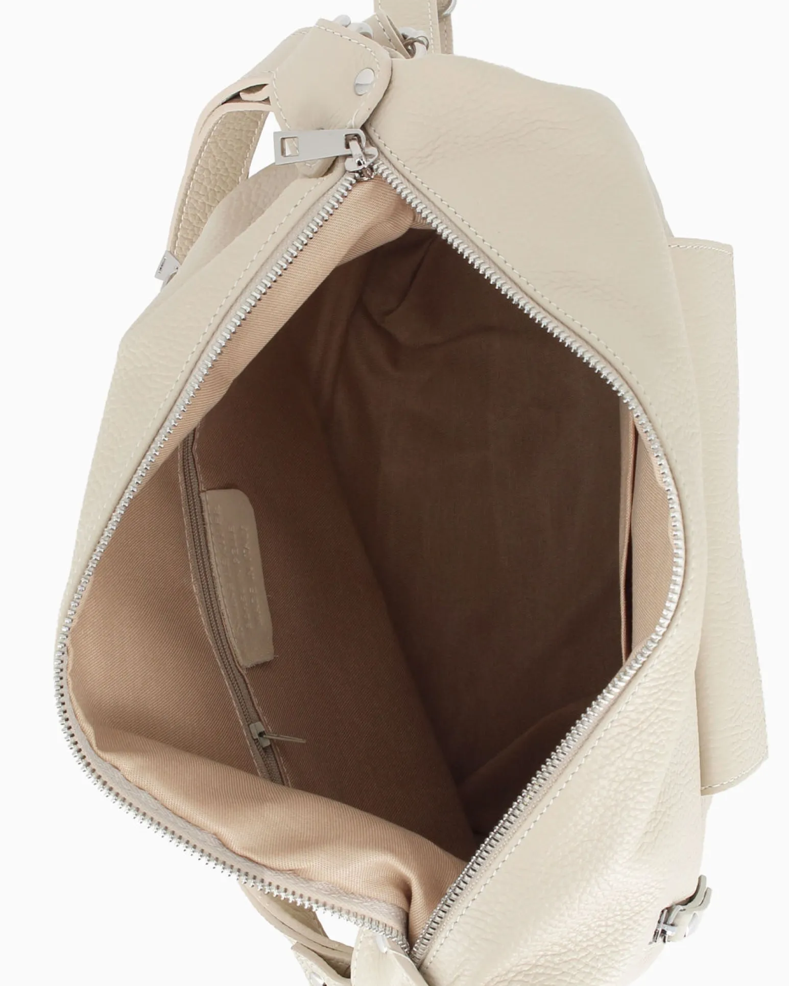 NARDINI - Zaino - borsa beige con tasche, VERA PELLE
