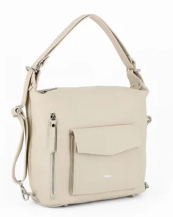 NARDINI - Zaino - borsa beige con tasche, VERA PELLE