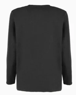 NASA - MAGLIA MANICA LUNGA NERA DA UOMO CON LOGO