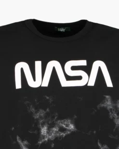 NASA - MAGLIA MANICA LUNGA NERA DA UOMO