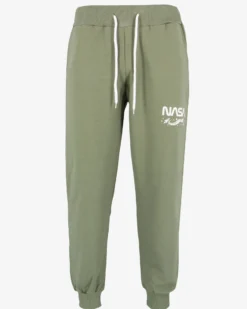 NASA - PANTALONE TUTA VERDE DA UOMO CON POLSINO