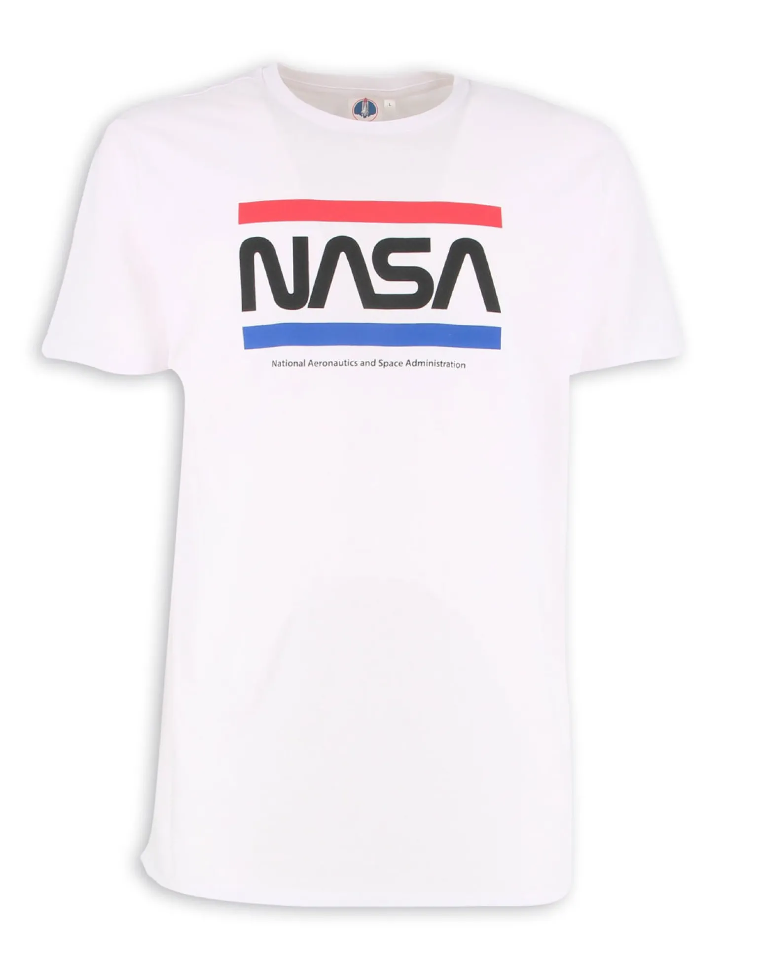 NASA - Tshirt bianca da uomo con logo frontale - JL052522