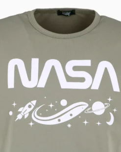 NASA - TSHIRT VERDE DA UOMO LOGO NASA