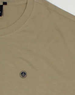 NAVY SAIL - Tshirt over manica corta beige