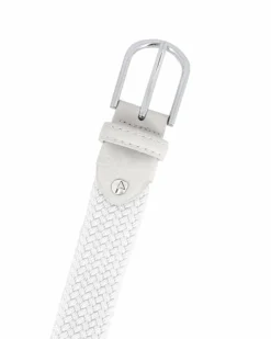 NAZARENO GABRIELLI - Cinta bianca junior, intrecciata ed elasticizzata