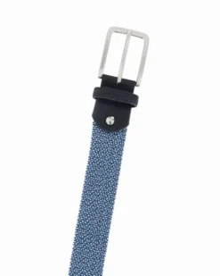 NAZARENO GABRIELLI - Cinta jeans intrecciata ed elasticizzata da uomo