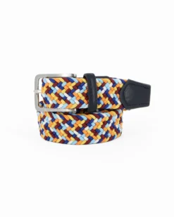 NAZARENO GABRIELLI - Cinta multicolor intrecciata ed elasticizzata da uomo