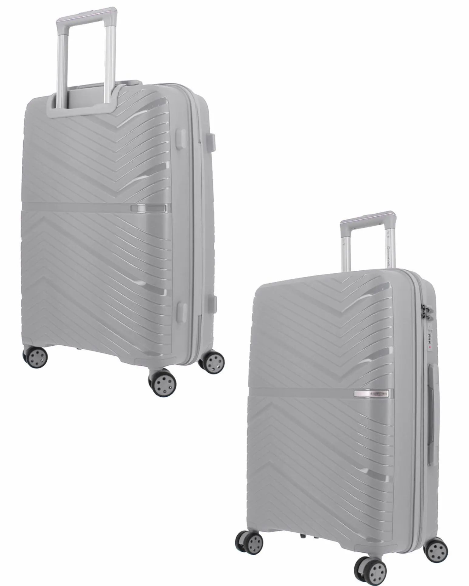 NAZARENO GABRIELLI - TROLLEY ARGENTO IN ABS 4 RUOTE