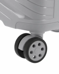 NAZARENO GABRIELLI - TROLLEY ARGENTO IN ABS 4 RUOTE