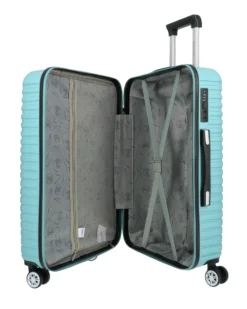 NAZARENO GABRIELLI - TROLLEY AZZURRO IN ABS 4 RUOTE