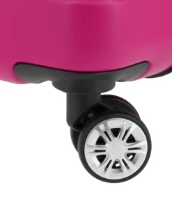 NAZARENO GABRIELLI - TROLLEY FUXIA IN ABS 4 RUOTE