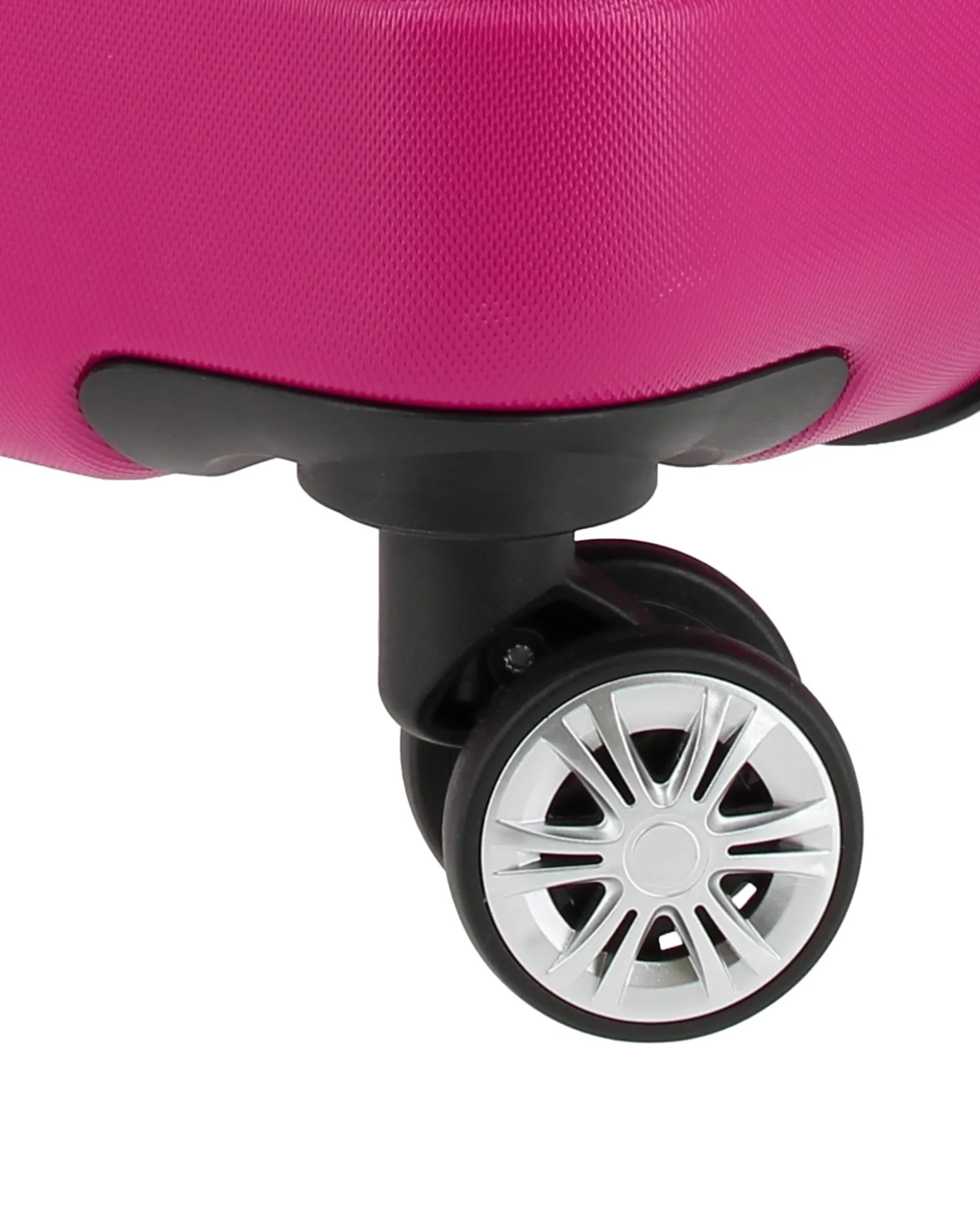 NAZARENO GABRIELLI - TROLLEY FUXIA IN ABS 4 RUOTE