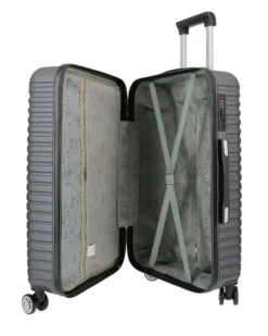 NAZARENO GABRIELLI - TROLLEY GRIGIO IN ABS 4 RUOTE