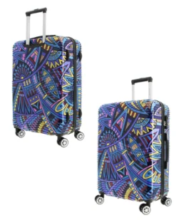 NAZARENO GABRIELLI - TROLLEY IN ABS 4 RUOTE STAMPE GEOMETRICHE