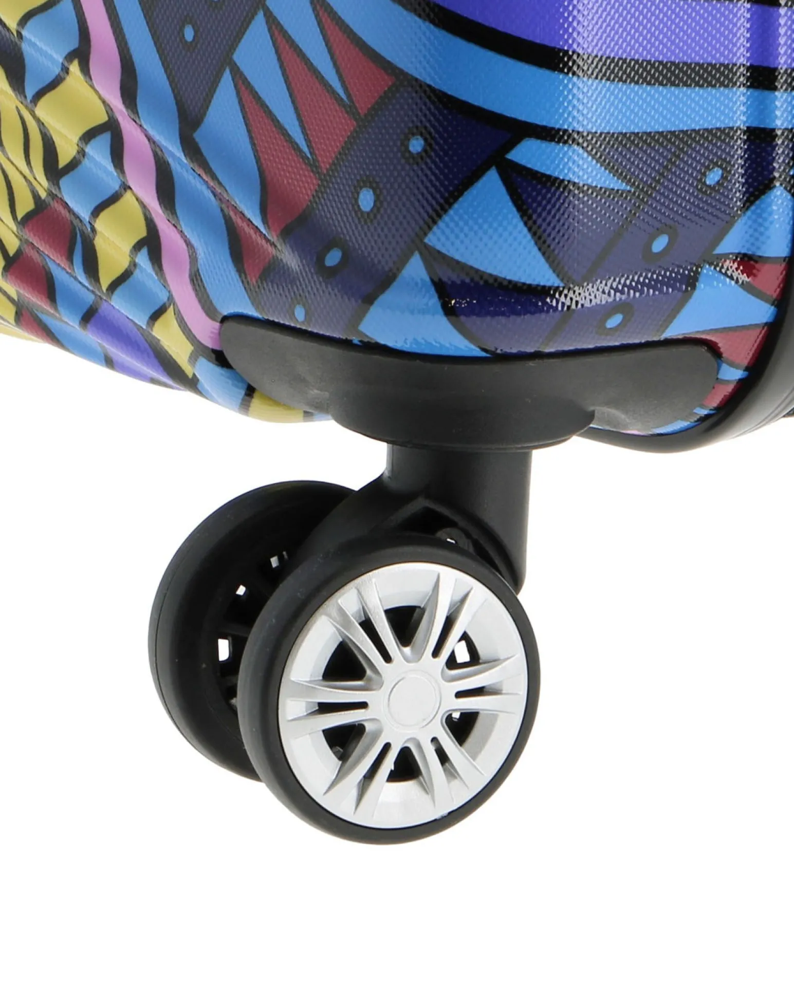 NAZARENO GABRIELLI - TROLLEY IN ABS 4 RUOTE STAMPE GEOMETRICHE