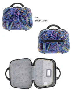 NAZARENO GABRIELLI - TROLLEY IN ABS 4 RUOTE STAMPE GEOMETRICHE