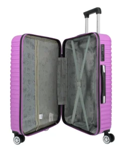 NAZARENO GABRIELLI - TROLLEY LILLA IN ABS 4 RUOTE