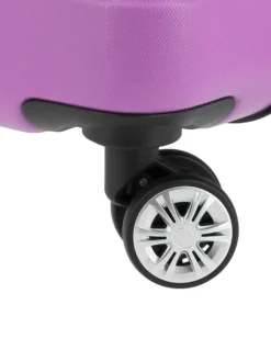 NAZARENO GABRIELLI - TROLLEY LILLA IN ABS 4 RUOTE