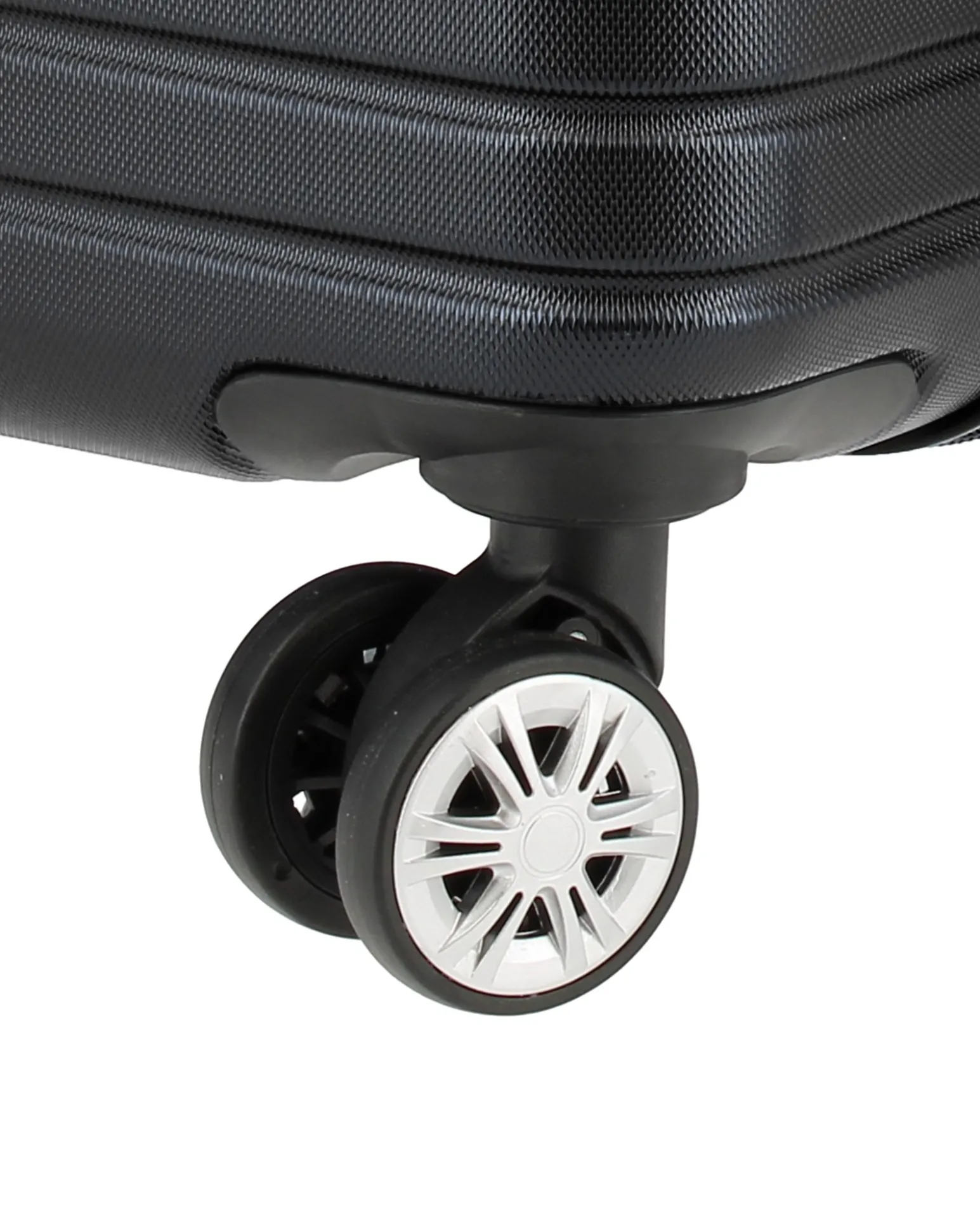 NAZARENO GABRIELLI - TROLLEY NERO IN ABS 4 RUOTE