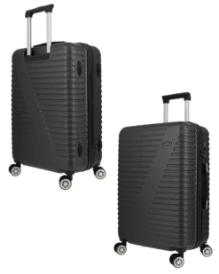 NAZARENO GABRIELLI - TROLLEY NERO IN ABS 4 RUOTE