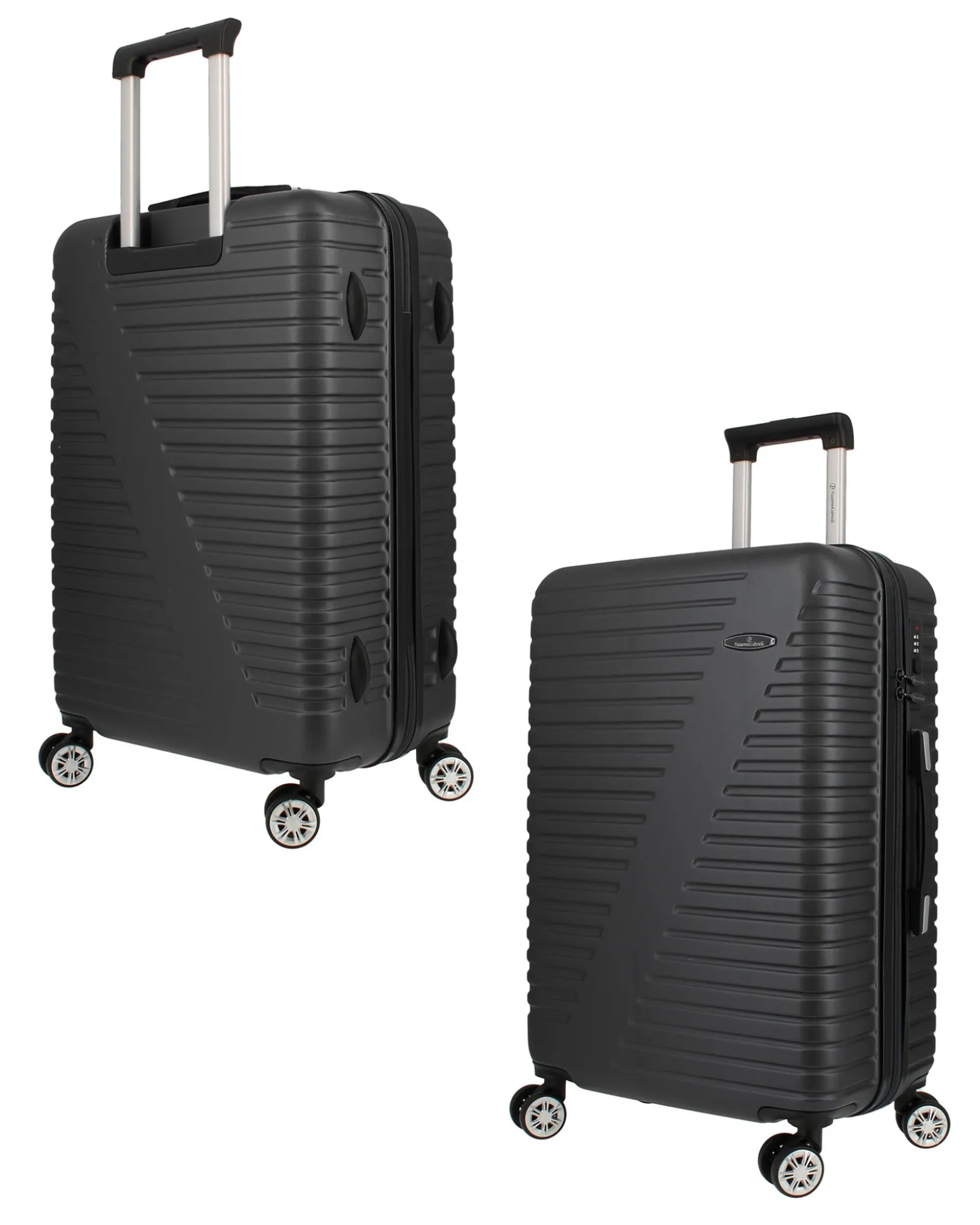 NAZARENO GABRIELLI - TROLLEY NERO IN ABS 4 RUOTE