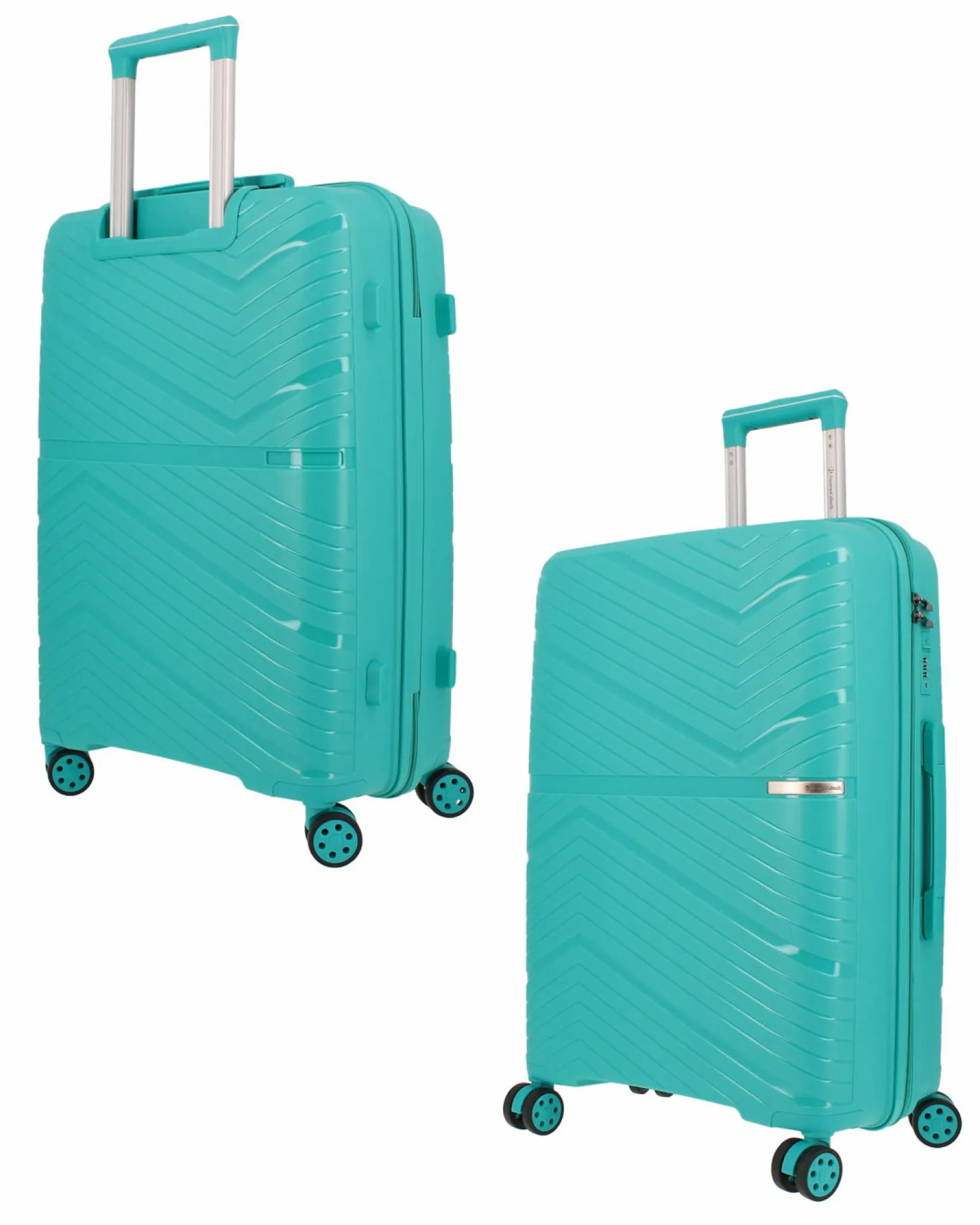 NAZARENO GABRIELLI - TROLLEY TURCHESE IN ABS 4 RUOTE