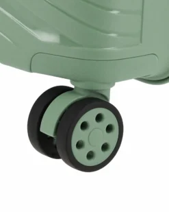 NAZARENO GABRIELLI - TROLLEY VERDE SALVIA IN ABS 4 RUOTE