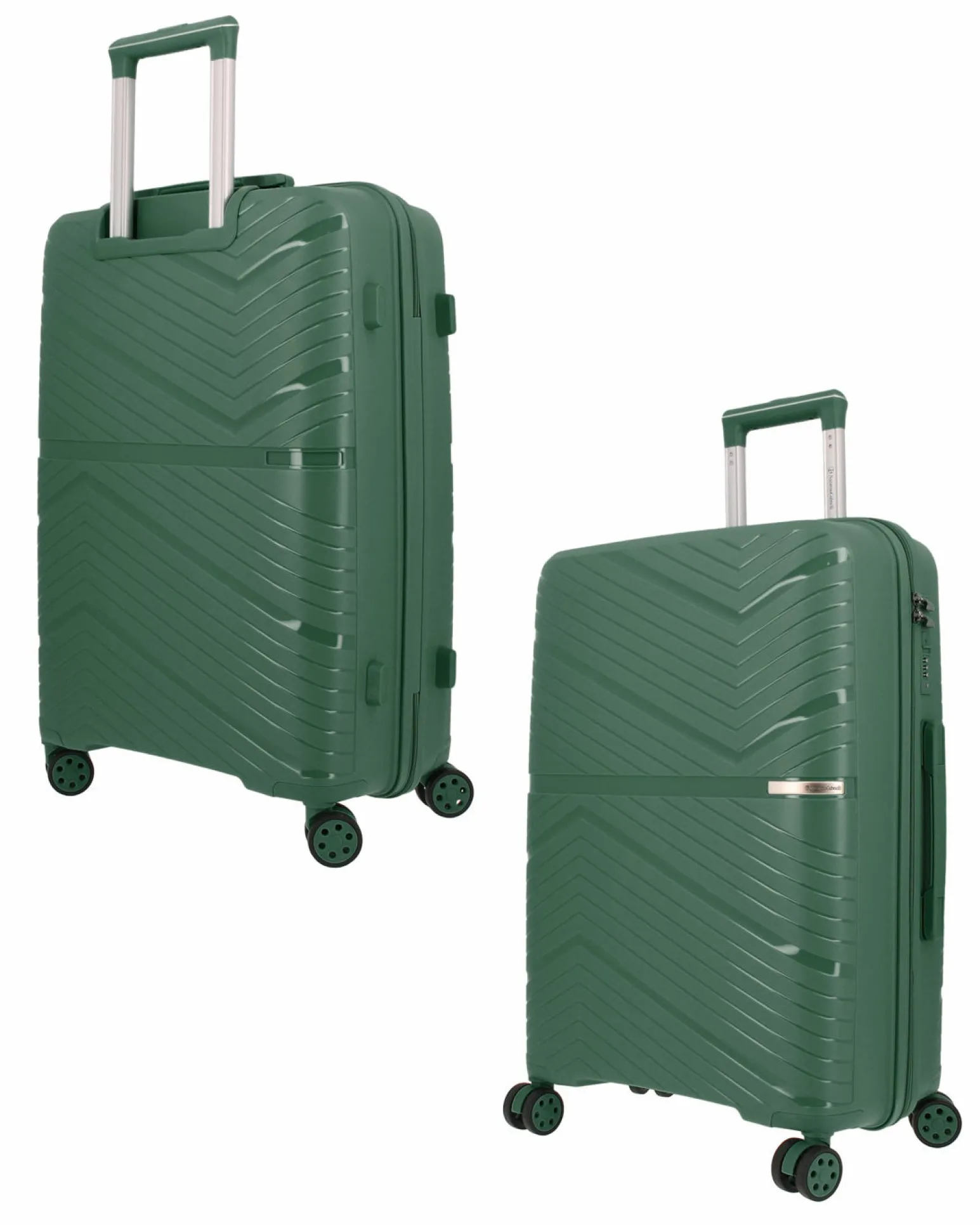 NAZARENO GABRIELLI - TROLLEY VERDE IN ABS 4 RUOTE