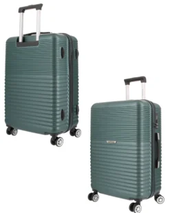 NAZARENO GABRIELLI - TROLLEY VERDE IN ABS 4 RUOTE