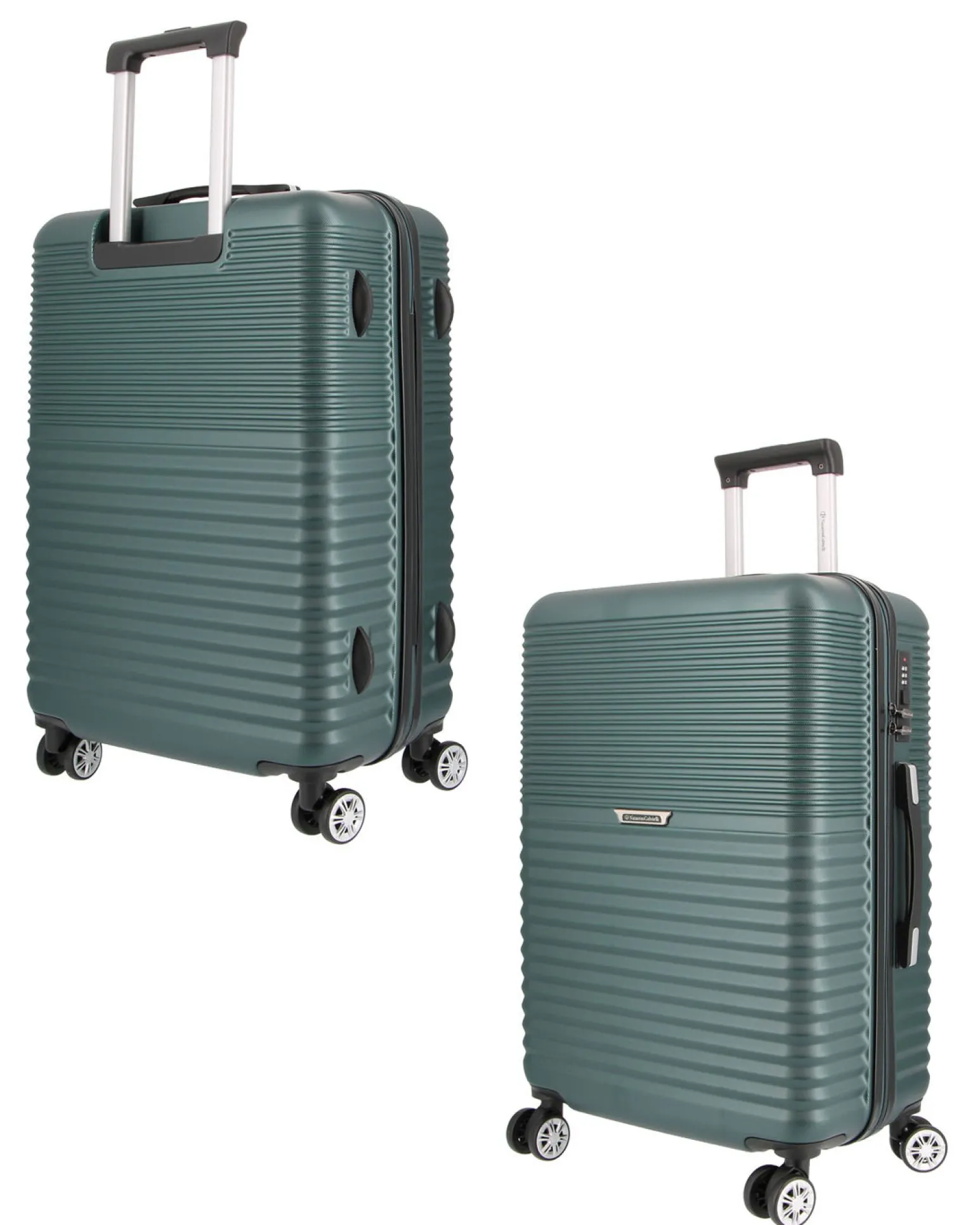 NAZARENO GABRIELLI - TROLLEY VERDE IN ABS 4 RUOTE