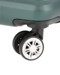 NAZARENO GABRIELLI - TROLLEY VERDE IN ABS 4 RUOTE