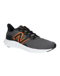 NEW BALANCE - SCARPA DA RUNNING GRIGIA CON DETTAGLI NERI E ARANCIONI DA UOMO, M411RO3