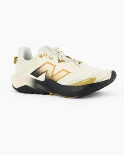 NEW BALANCE - SCARPA DA RUNNING TRAIL NITREL V6 BEIGE CON DETTAGLI  NERI, VERDI E GIALLO OCRA  DA UOMO, MNTR4SE