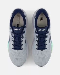 NEW BALANCE - SCARPADA RUNNING FOAM X 680 V9 GRIGIA E BLU CON DETTAGLI MULTICOLOR DA UOMO, M6801F0
