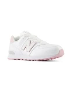 NEW BALANCE - SCARPA SNEAKERS BIANCA E ROSA CON LACCI NUMERATA 35.5-40 GC574FK