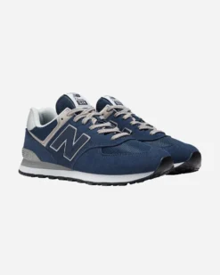 NEW BALANCE 574 - Sneaker da uomo blu e grigia in VERA PELLE con intersuola ENCAP