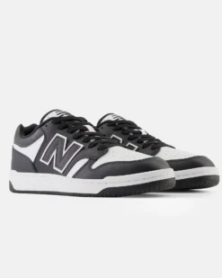 NEW BALANCE 480 - Sneaker da uomo nera e bianca in VERA PELLE con soletta in memory foam - BB480LBA
