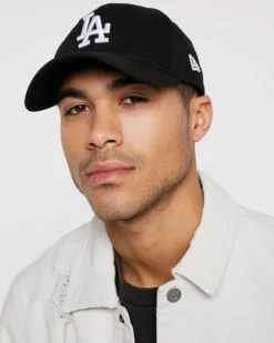 NEW ERA - Cappello nero regolabile con logo bianco - 9 FORTY