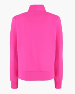 ONLY - FELPA FULL ZIP FUXIA CON LOGO STRASS DA DONNA, 10107