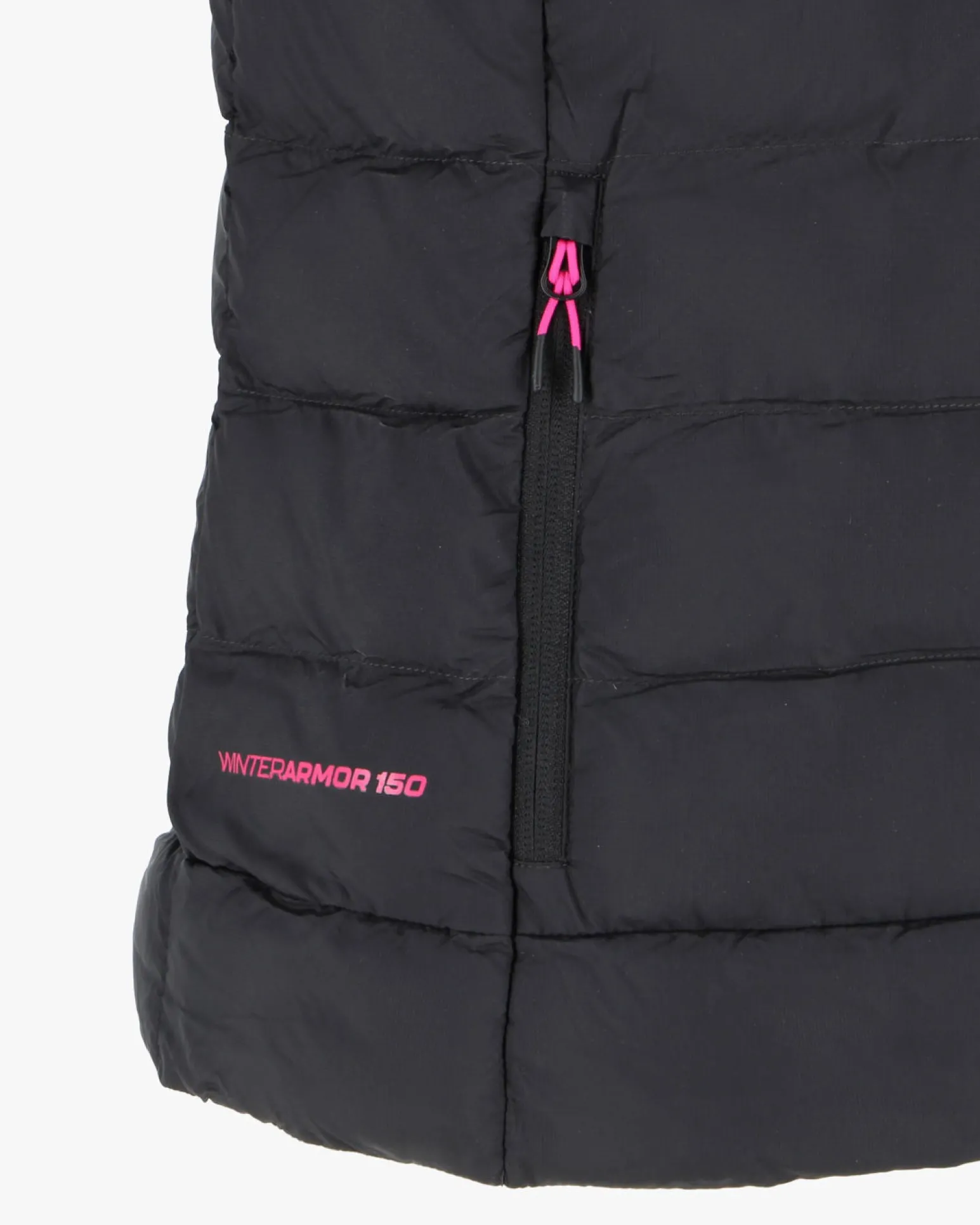 ON SPIRIT - GILET IMBOTTITO DA DONNA NERO CON DETTAGLI FUXIA, LIVIA